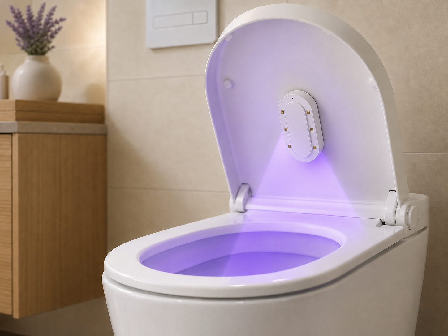 Azuremist refresh device used near a toilet