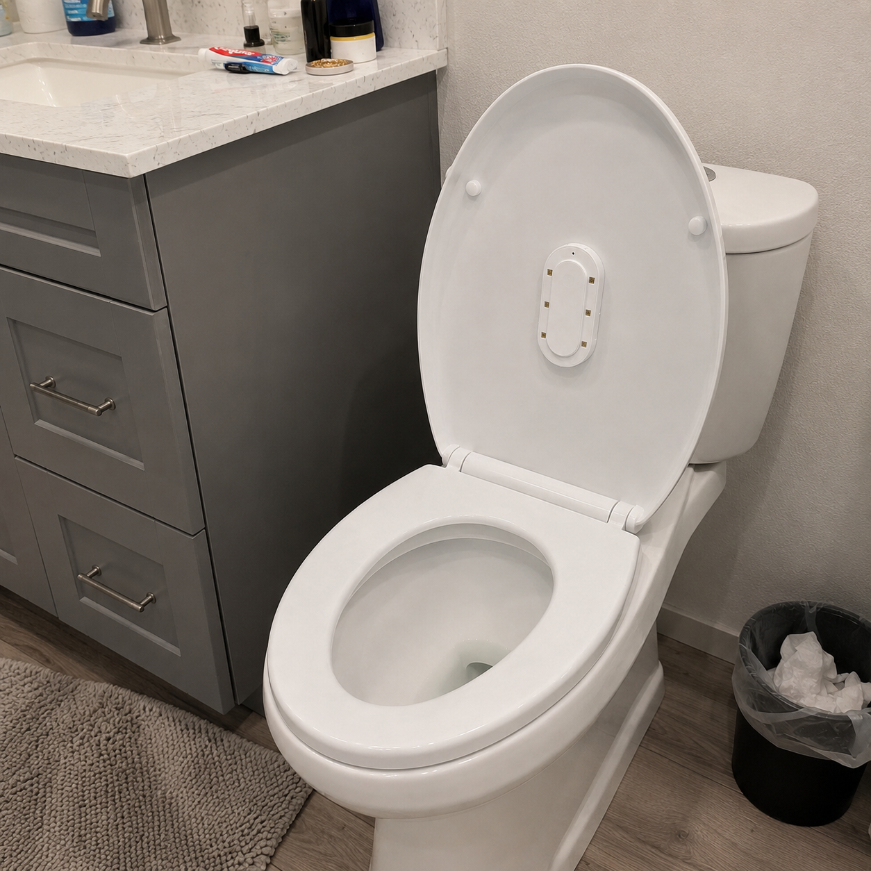 Azuremist mounted in a frequently used family bathroom
